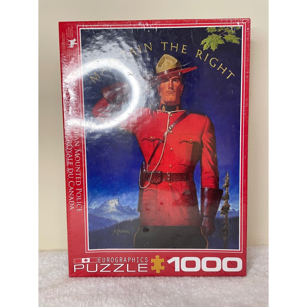 Eurographics RCMP Maintain The Right 1000 Ct Puzzle Arnold Friberg Vintage Art